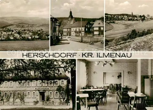 AK / Ansichtskarte 73863011 Herschdorf Teilansichten Kulturhaus Gastraum Herschdorf