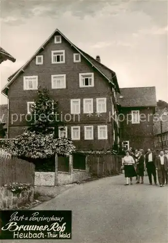 AK / Ansichtskarte  Heubach_Thueringen Gasthaus Pension Braunes Ross Original Handabzug Heubach Thueringen