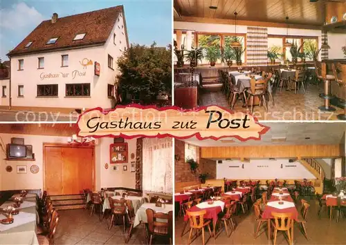 AK / Ansichtskarte  Kirchensittenbach Gasthaus zur Post Gastraeume Kirchensittenbach