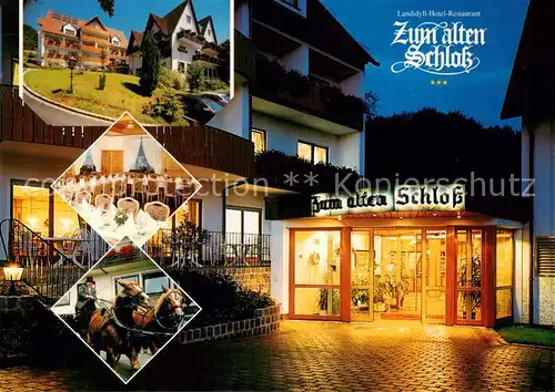 AK / Ansichtskarte 73863040 Kirchensittenbach Hotel Restaurant Zum alten Schloss Pferdekutsche Kirchensittenbach