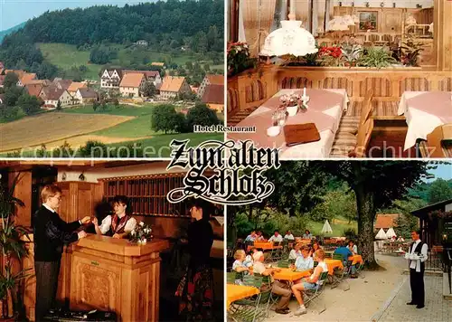 AK / Ansichtskarte 73863042 Kirchensittenbach Hotel Restaurant Zum alten Schloss Rezeption Gartenterrasse Panorama Kirchensittenbach