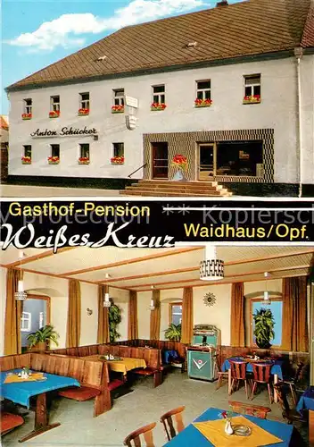 AK / Ansichtskarte 73863051 Waidhaus Gasthof Pension Weisses Kreuz Gaststube Waidhaus