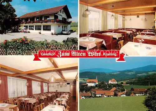 AK / Ansichtskarte 73863086 Krailing Gasthof Zum Alten Wirt Gastraeume Panorama Krailing