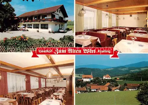 AK / Ansichtskarte  Krailing Gasthof Zum Alten Wirt Gastraeume Panorama Krailing