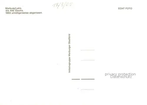 AK / Ansichtskarte  Marburg_Lahn Alte Sieche Marburg_Lahn