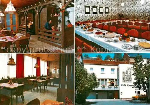 AK / Ansichtskarte 73863103 Frammersbach Gasthof Cafe Kirsch Gastraeume Festtafel Frammersbach