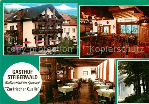 AK / Ansichtskarte 73863104 Frammersbach Restaurant Cafe Steigerwald Gastraeume Bar Frammersbach