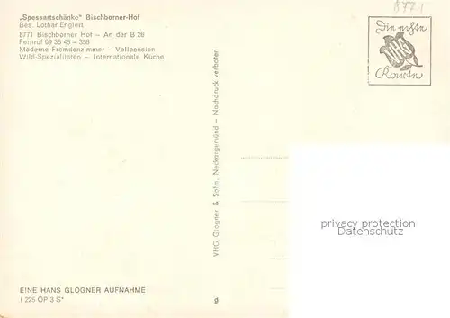 AK / Ansichtskarte  Spessart_Region Bischborner Hof Gastraum Indianerdorf Pferdekoppel Spessart Region