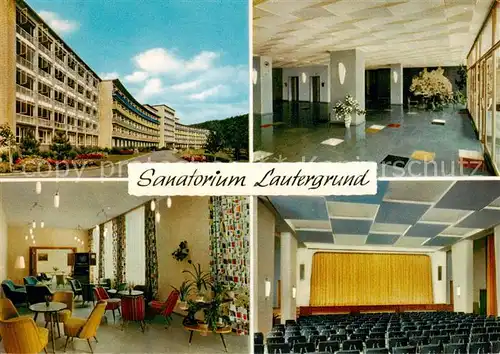 AK / Ansichtskarte 73863128 Schwabthal Sanatorium Lautergrund Gesellschaftszimmer Empfangshalle Kur und Theatersaal Schwabthal