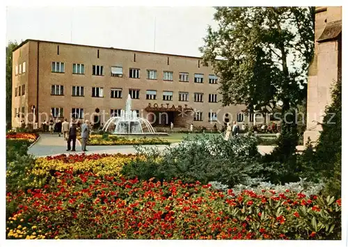 AK / Ansichtskarte  Bad_Kissingen Marienplatz Postamt Brunnen Bad_Kissingen