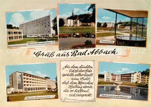 AK / Ansichtskarte 73863170 Bad_Abbach Rheumakrankenhaus I II und III Trinkhalle  Bad_Abbach