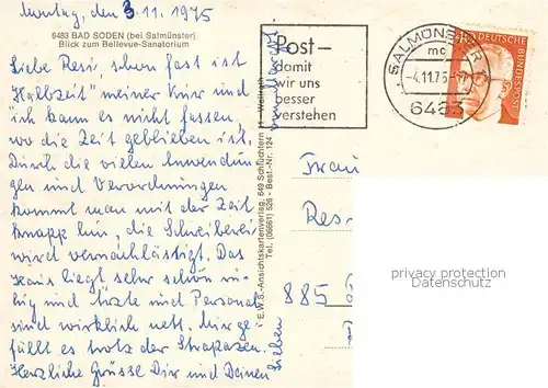 AK / Ansichtskarte  Bad_Soden-Salmuenster Bellevue Sanatorium Bad_Soden-Salmuenster