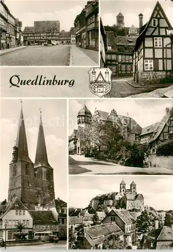 AK / Ansichtskarte 73863191 Quedlinburg Markt Kirche Ortsmotive Schloss Quedlinburg