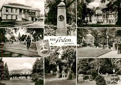 AK / Ansichtskarte  Bad_Soden__Taunus Kurpark Kurhaus Denkmal Teilansichten 