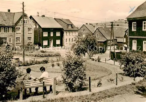 AK / Ansichtskarte  Boehlen_Thueringen Teilansicht Ruhebank Boehlen_Thueringen