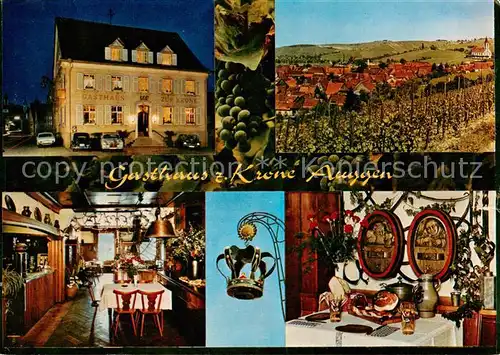 AK / Ansichtskarte 73863254 Auggen Gasthaus zur Krone Restaurant Weinberge Panorama Markgraeflerland Auggen