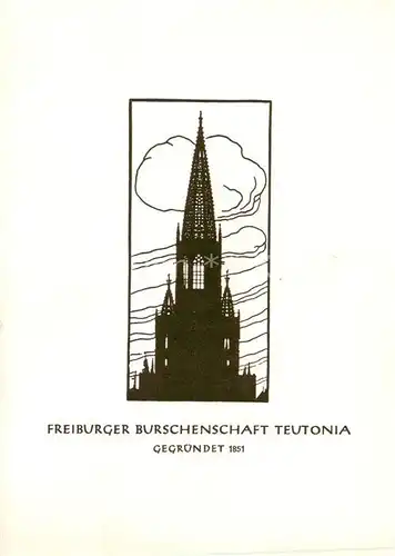 AK / Ansichtskarte  Freiburg_Breisgau Freiburger Burschenschaft Teutonia Muenster Kuenstlerkarte Freiburg Breisgau