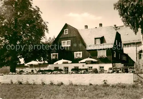 AK / Ansichtskarte 73863259 Altenhain_Chemnitz Gasthof Goldener Hahn Gartenterrasse Altenhain Chemnitz