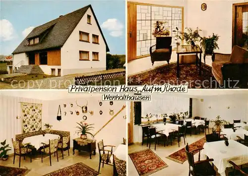 AK / Ansichtskarte 73863273 Wenholthausen Pension Haus Auf m Rhode Gastraeume Wenholthausen