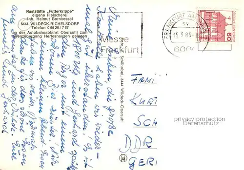 AK / Ansichtskarte  Richelsdorf Raststaette Futterkrippe Panorama Richelsdorf