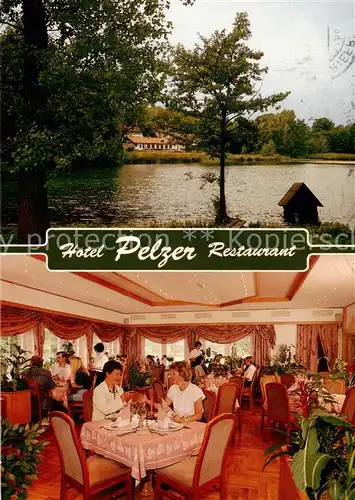 AK / Ansichtskarte 73863321 Reudnitz_Leipzig Hotel Restaurant Pelzer Partie am See Reudnitz_Leipzig