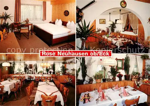 AK / Ansichtskarte 73863372 Neuhausen_Eck Gasthaus Rose Restaurant Fremdenzimmer Neuhausen Eck