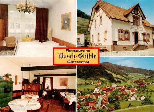 AK / Ansichtskarte  Glottertal Restaurant Busch-Stueble Fremdenzimmer Panorama Schwarzwald Glottertal