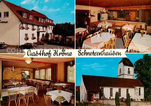 AK / Ansichtskarte 73863390 Schnetzenhausen Gasthof Krone Restaurant Kirche Schnetzenhausen