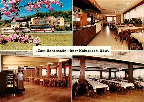 AK / Ansichtskarte  Ober-Kainsbach_Reichelsheim Gasthaus Café und Pension Zum Hohenstein Gastraum Saal 