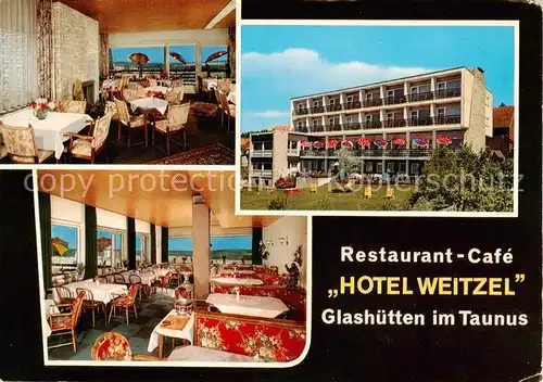 AK / Ansichtskarte 73863421 Glashuetten__Taunus Restaurant Café Hotel Weitzel 