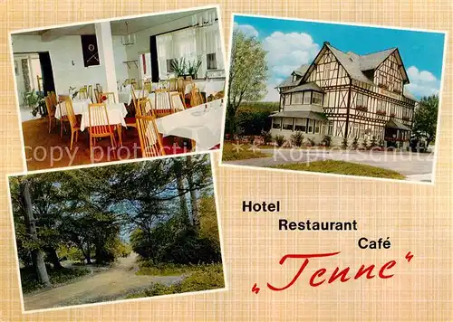 AK / Ansichtskarte  Tenne_Steinfischbach Hotel Restaurant Café Tenne Fachwerkhaus Natur 