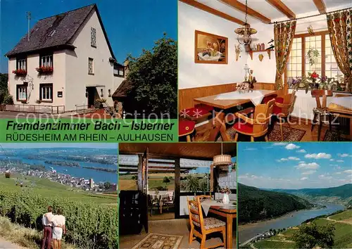 AK / Ansichtskarte  Aulhausen Fremdenzimmer Weinbau Hella Bach-Isberner Gaestehaus Panorama Aulhausen