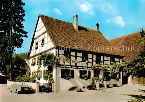 AK / Ansichtskarte 73863432 Merzhausen_Breisgau Gasthaus zum Hirschen Fachwerk Merzhausen Breisgau