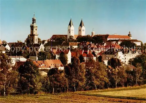 AK / Ansichtskarte  Freising_Oberbayern Ortsansicht mit Kirchen Freising Oberbayern