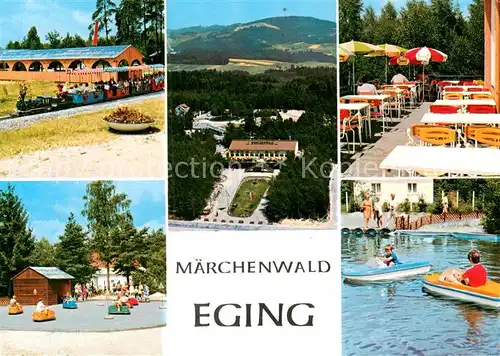 AK / Ansichtskarte  Eging_See Maerchenwald Eging Gasthof Pension Hotel Passauer Hof Fliegeraufnahme Terrasse Gondelteich Eging_See