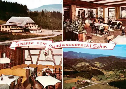 AK / Ansichtskarte 73863468 Oberprechtal Hoehengasthaus und Pension Landwassereck Gastraeume Fliegeraufnahme Oberprechtal