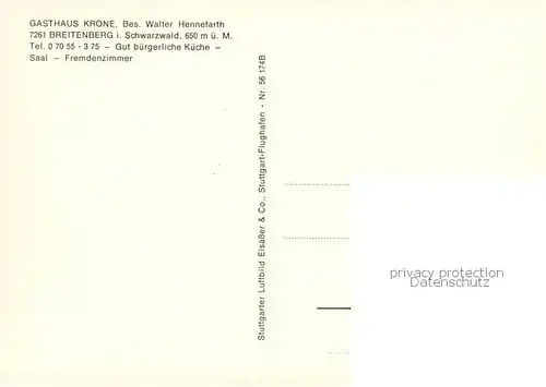 AK / Ansichtskarte  Breitenberg_Neuweiler Gasthaus Krone Breitenberg_Neuweiler