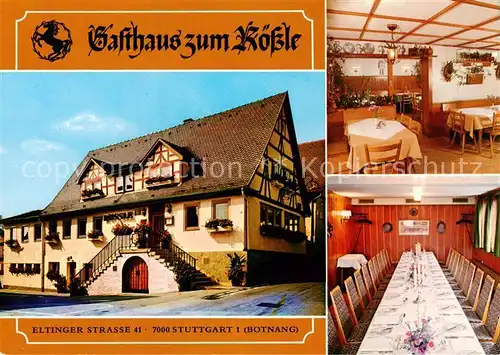 AK / Ansichtskarte 73863483 Stuttgart Gasthaus zum Roessle Gastraeume Stuttgart