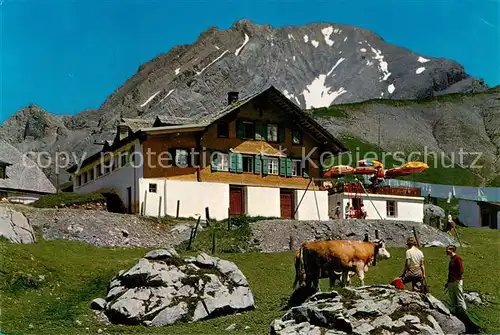 AK / Ansichtskarte  Adelboden_BE Berghotel Engstligenalp mit Grosslohner und Westgrat 