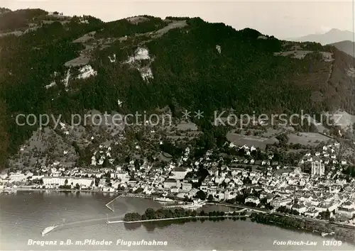 AK / Ansichtskarte  Bregenz_Vorarlberg_Bodensee Fliegeraufnahme mit Pfaender 