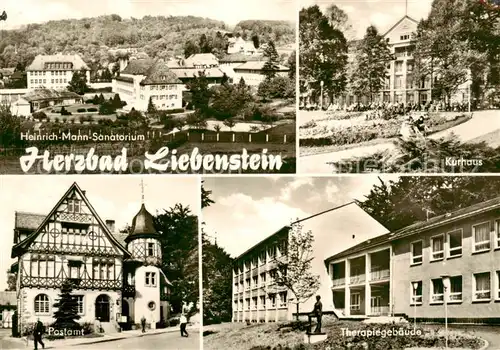 AK / Ansichtskarte  Bad_Liebenstein Heinrich Mann Sanatorium Kurhaus Postamt Therapiegebaeude Bad_Liebenstein