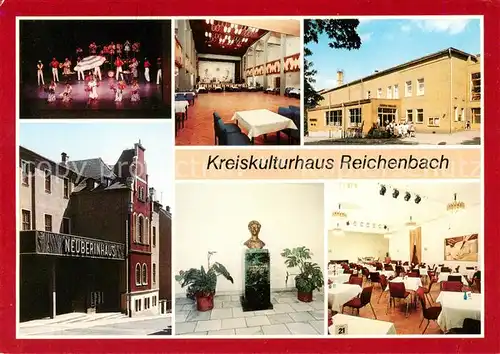 AK / Ansichtskarte 73863564 Reichenbach_Vogtland Folkloreensemble Kulturhaus Wilh Pieck Saal Neuberinhaus Foyer Kleiner Saal Reichenbach_Vogtland