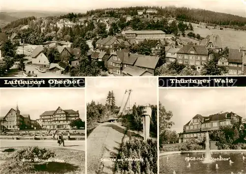 AK / Ansichtskarte  Oberhof__Thueringen Panorama Ernst Thaelmann Haus Schanze am Rennsteig FDGB Heim Stachanow 