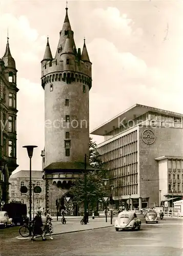 AK / Ansichtskarte 73863586 Frankfurt_Main Eschenheimer Turm mit Bayerhaus Frankfurt Main