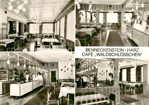 AK / Ansichtskarte  Benneckenstein_Harz Cafe Waldschloesschen Gastraeume Theke Benneckenstein_Harz