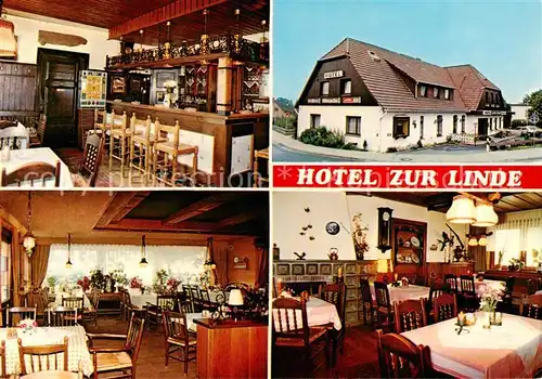 AK / Ansichtskarte  Hittfeld Hotel Gasthaus zur Linde Gastraeume Bar Hittfeld