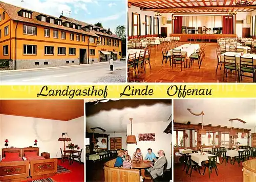 AK / Ansichtskarte  Offenau Landgasthof Linde Saal Gastraeume Zimmer Offenau