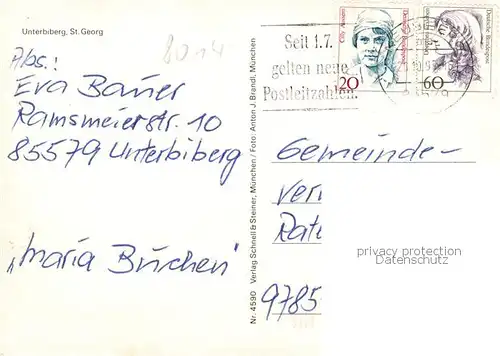 AK / Ansichtskarte  Unterbiberg_Neubiberg Kirche St Georg 