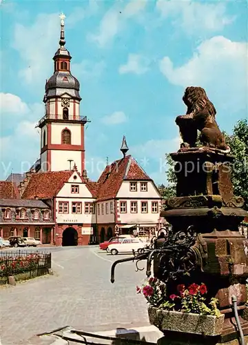 AK / Ansichtskarte  Erbach_Odenwald Rathaus und Stadtkirche Erbach Odenwald