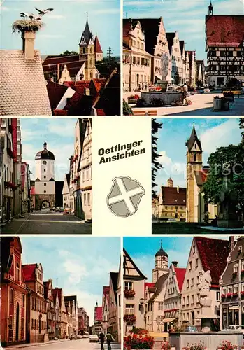 AK / Ansichtskarte  Oettingen Storchennest Brunnen Stadttor Kirche Ortspartien Oettingen